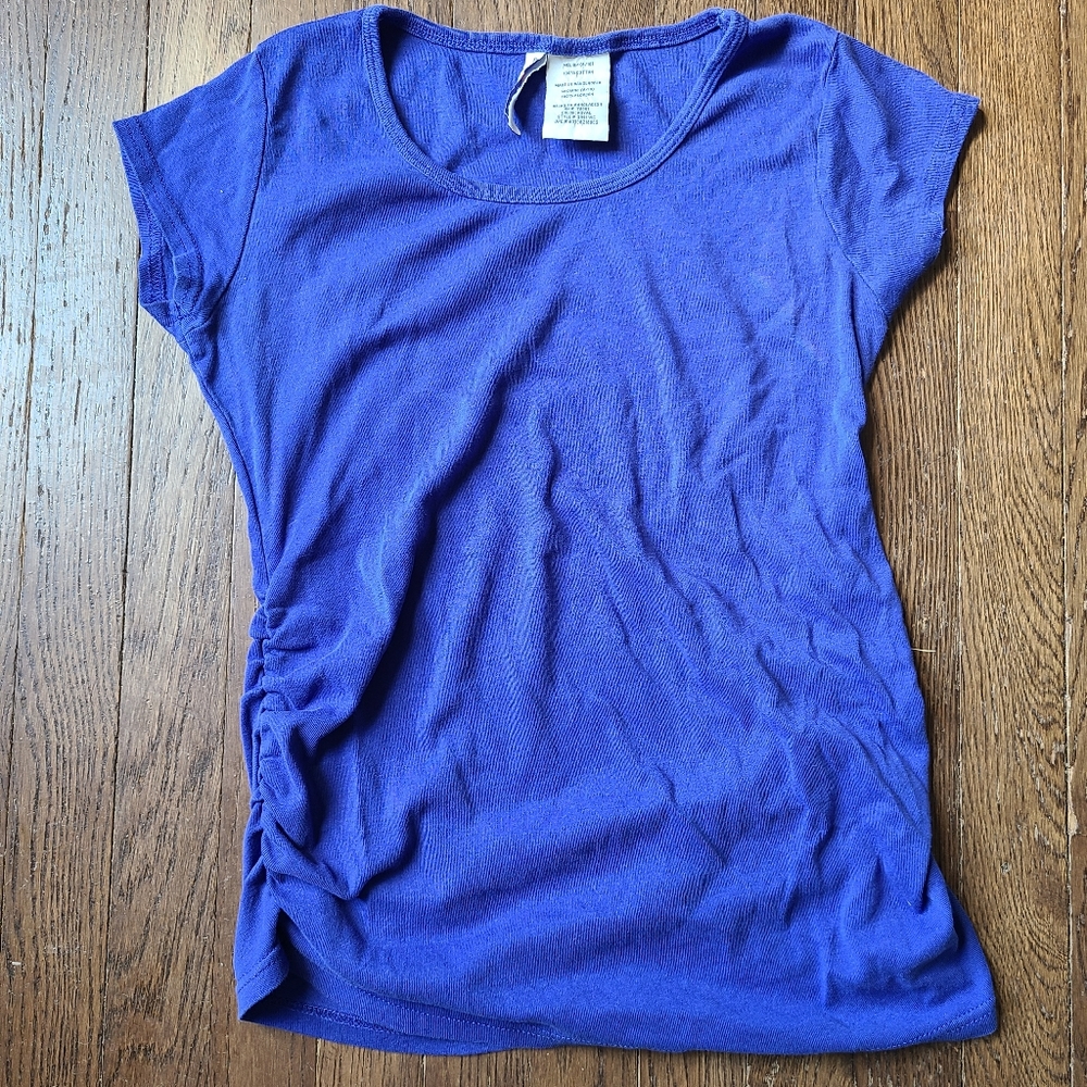 Royal Blue Maternity Scoop Neck shirt